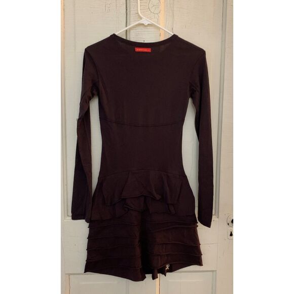 No Added Sugar Girls Ruffled Dress Size 12 Brown Long Sleeve School Party - Picture 3 of 11